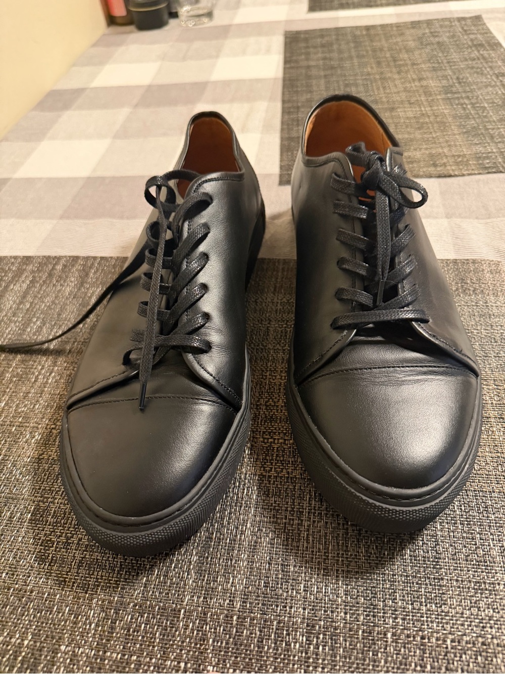 Beckett Simonon Garcia Mens Black Size 13 Leather Sneakers Lace up